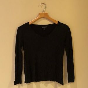 Rock & Republic Black Glitter Long Sleeve Tee